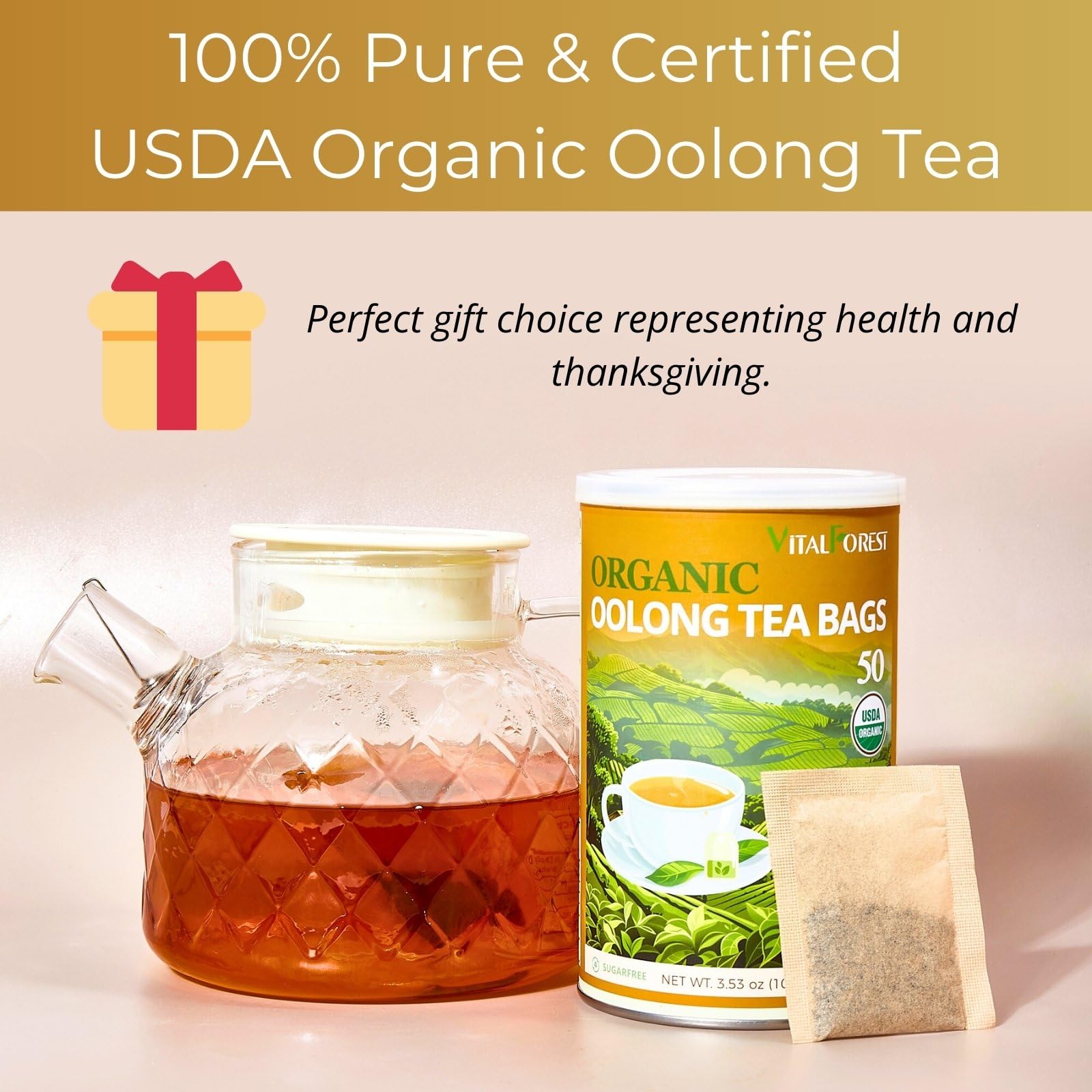 VitalForest freshly packed oolong tea: twenty-four to seventy-two hours for peak aroma.