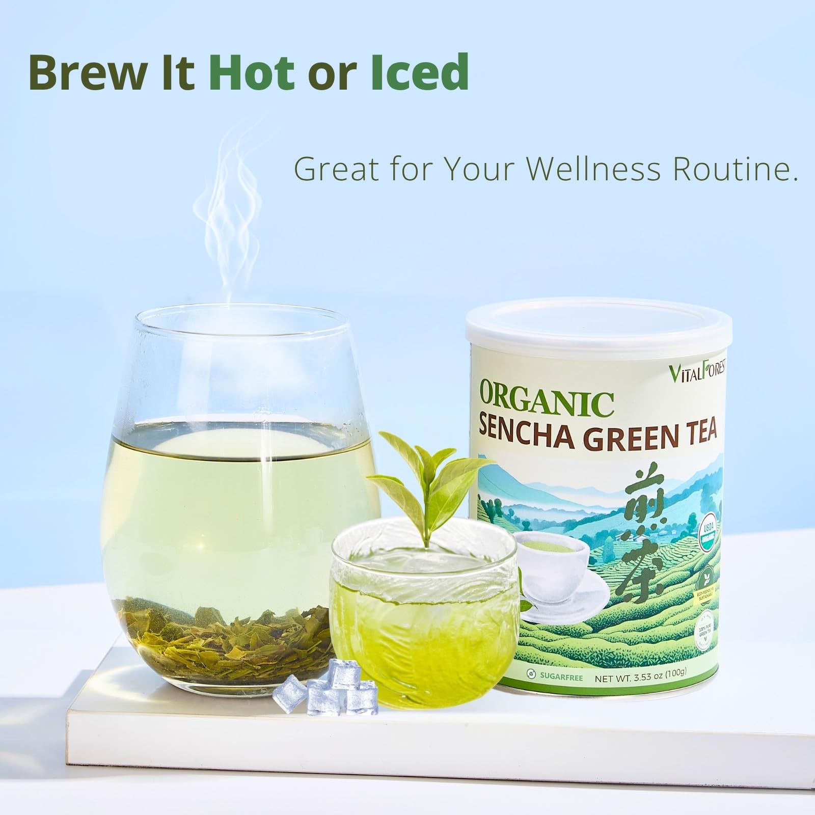 VitalForest hot-brew cup delivers a smooth, umami-forward taste