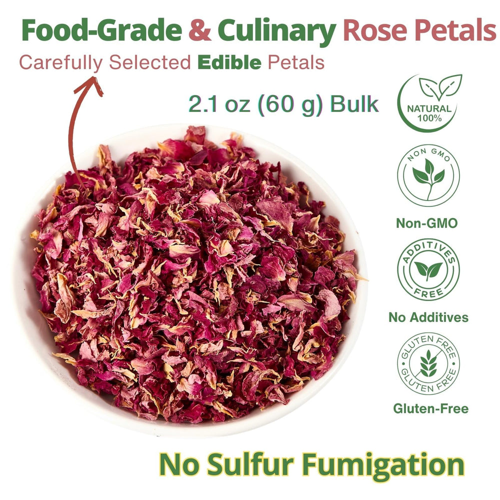 VitalForest rose petal cake decorating with vibrant edible petals