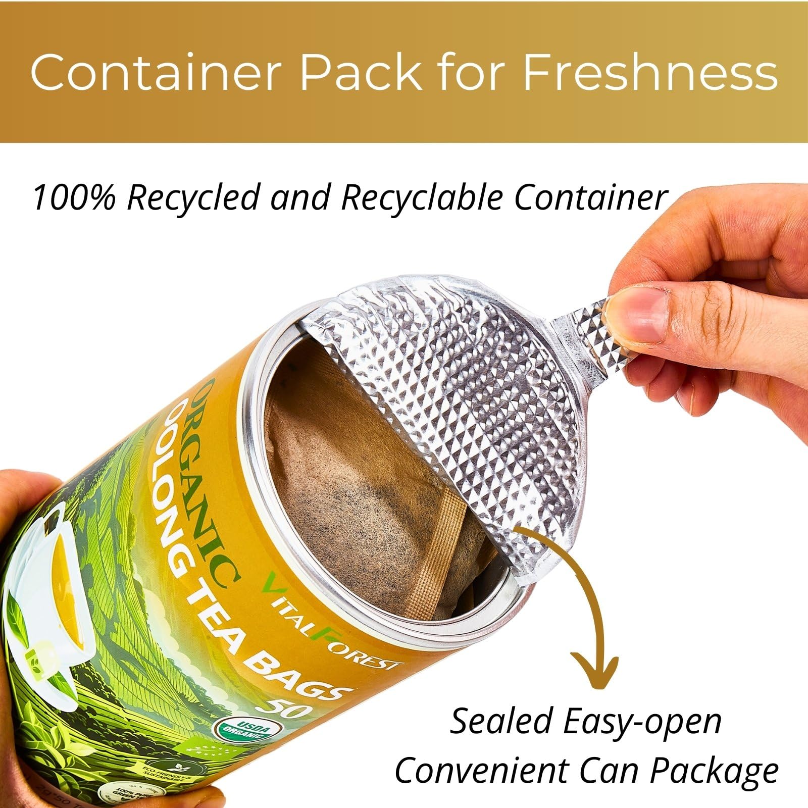VitalForest tie guan yin leaves: handpicked from organic farms for fresh aroma.