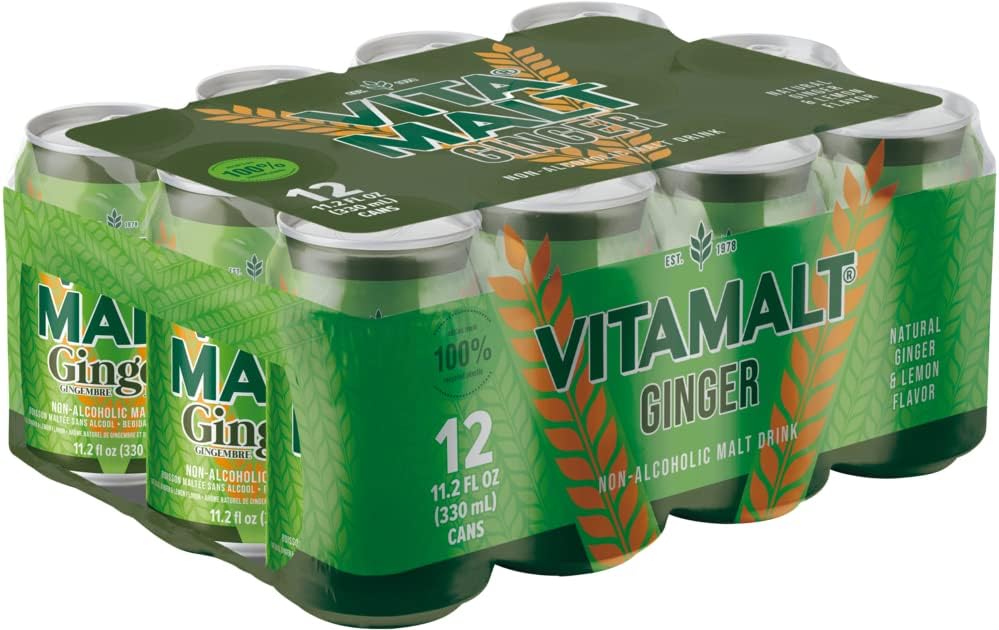 Vitamalt Ginger bottle opened, ready to enjoy a real, flavorful alcohol-free celebration.
