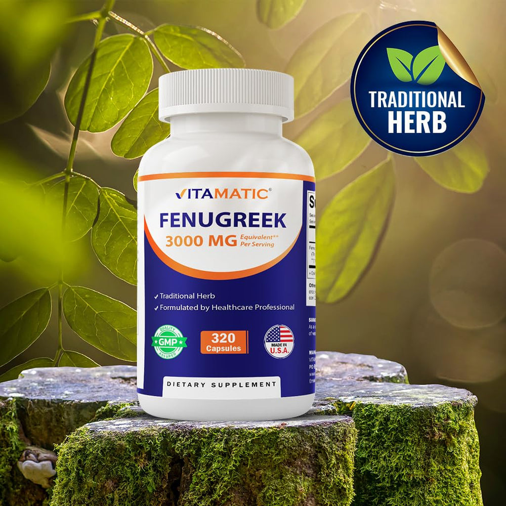 Vitamatic Fenugreek Capsules easy-to-swallow vegetarian capsules for daily use