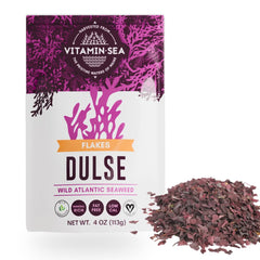 VITAMINSEA dulse dried seaweed flakes for savory finishing and nutrition