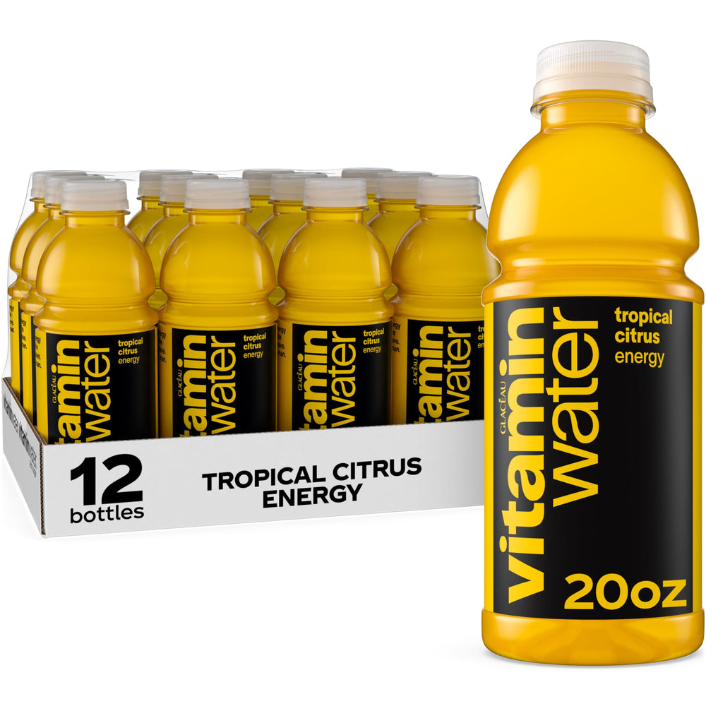 Vitaminwater Energy Tropical Citrus 20oz bottle for flavorful hydration on the go