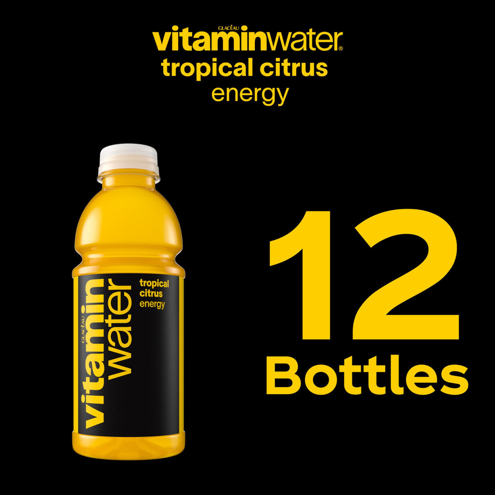12-pack of Vitaminwater Energy Tropical Citrus for convenient on-the-go hydration