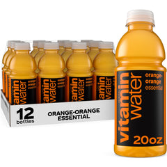 Vitaminwater Essential Orange-Orange bottle front showing refreshing citrus flavor.