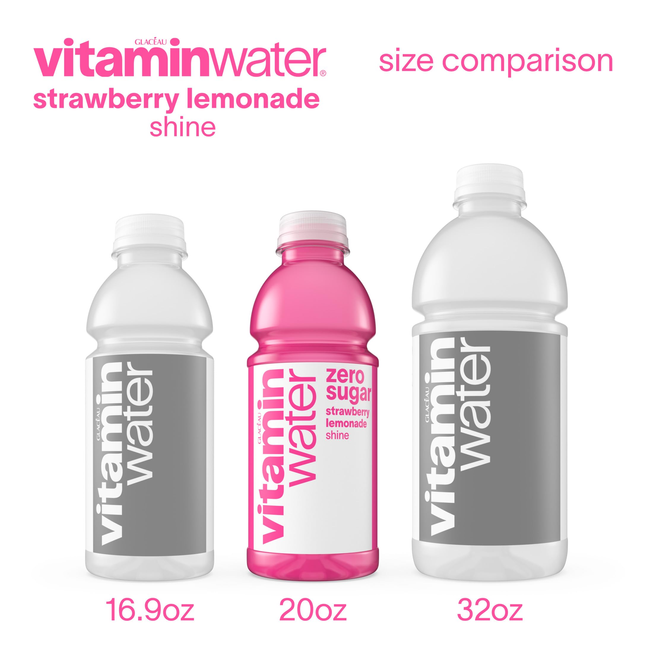 Close-up of Vitaminwater Shine label featuring biotin and vitamins