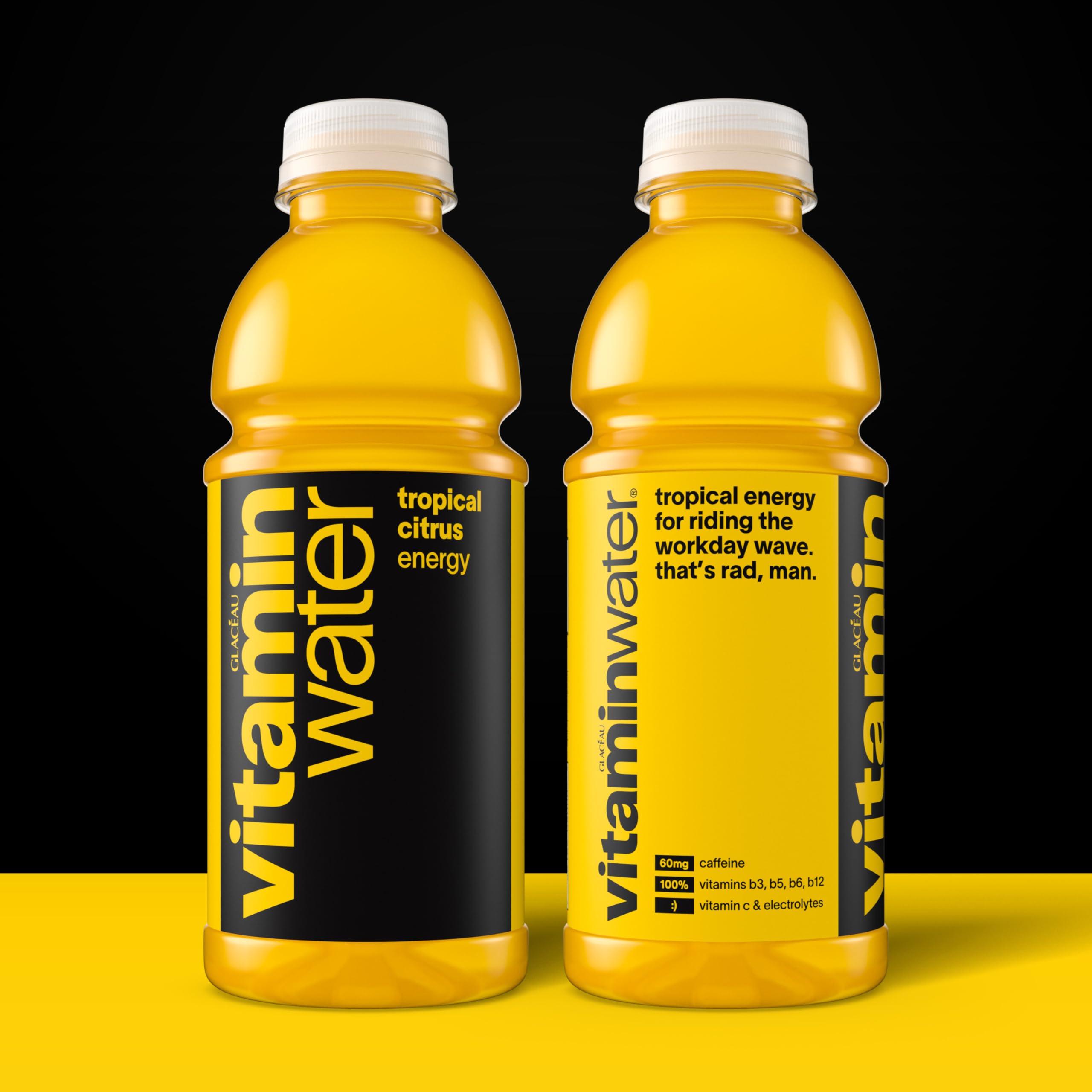 Vitaminwater XXX Acai-Blueberry-Pomegranate bottle presents bold berry flavor with vitamins.