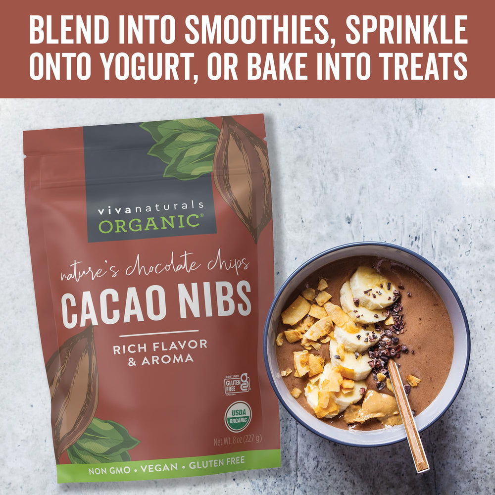 Peruvian origin Viva Naturals cacao nibs from the Amazon region