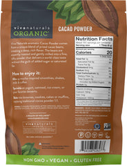 Viva Naturals Organic Cacao Powder used in baking for chocolatey cakes