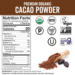 Viva Naturals Organic Cacao Powder in a smoothie for a rich chocolate flavor