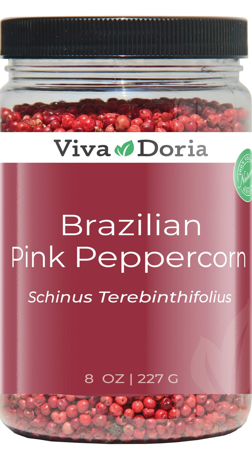 Viva Doria Brazilian pink peppercorns – whole berries for finishing salads and seafood