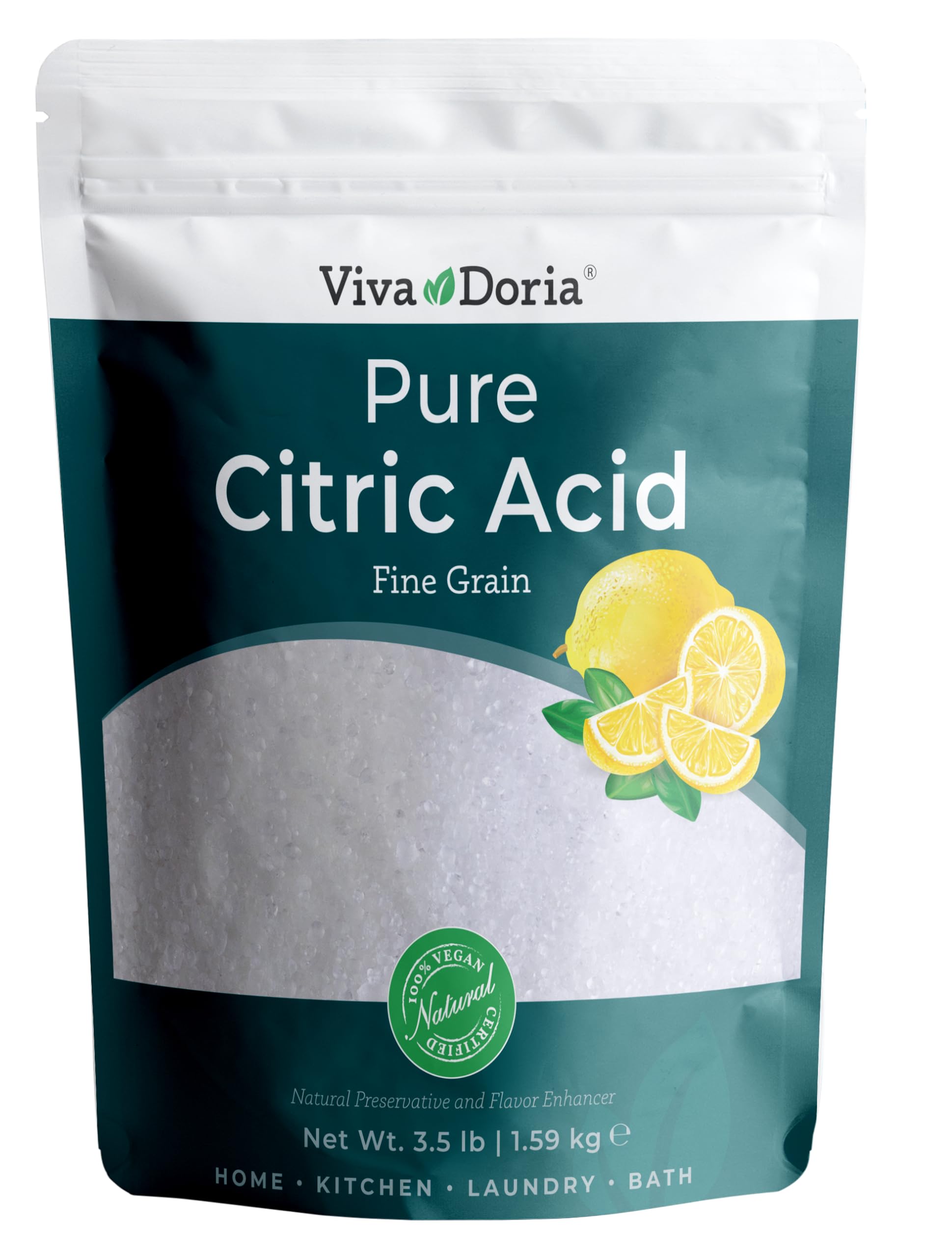 Viva Doria citric acid fine powder for precise flavoring and easy dissolution.
