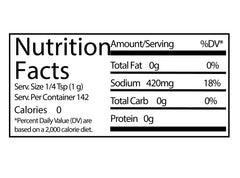 Close-up of Viva Doria Hickory Smoked Sea Salt, fine grain texture for precise seasoning.