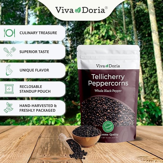 Viva Doria grinder-refill two-set pack ready for easy refills.