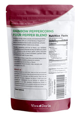 Viva Doria Rainbow Peppercorns Blend shown ready for grinding to enhance meals.