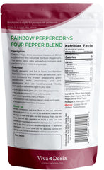 Viva Doria Rainbow Peppercorns reclosable pouch preserves freshness for everyday use