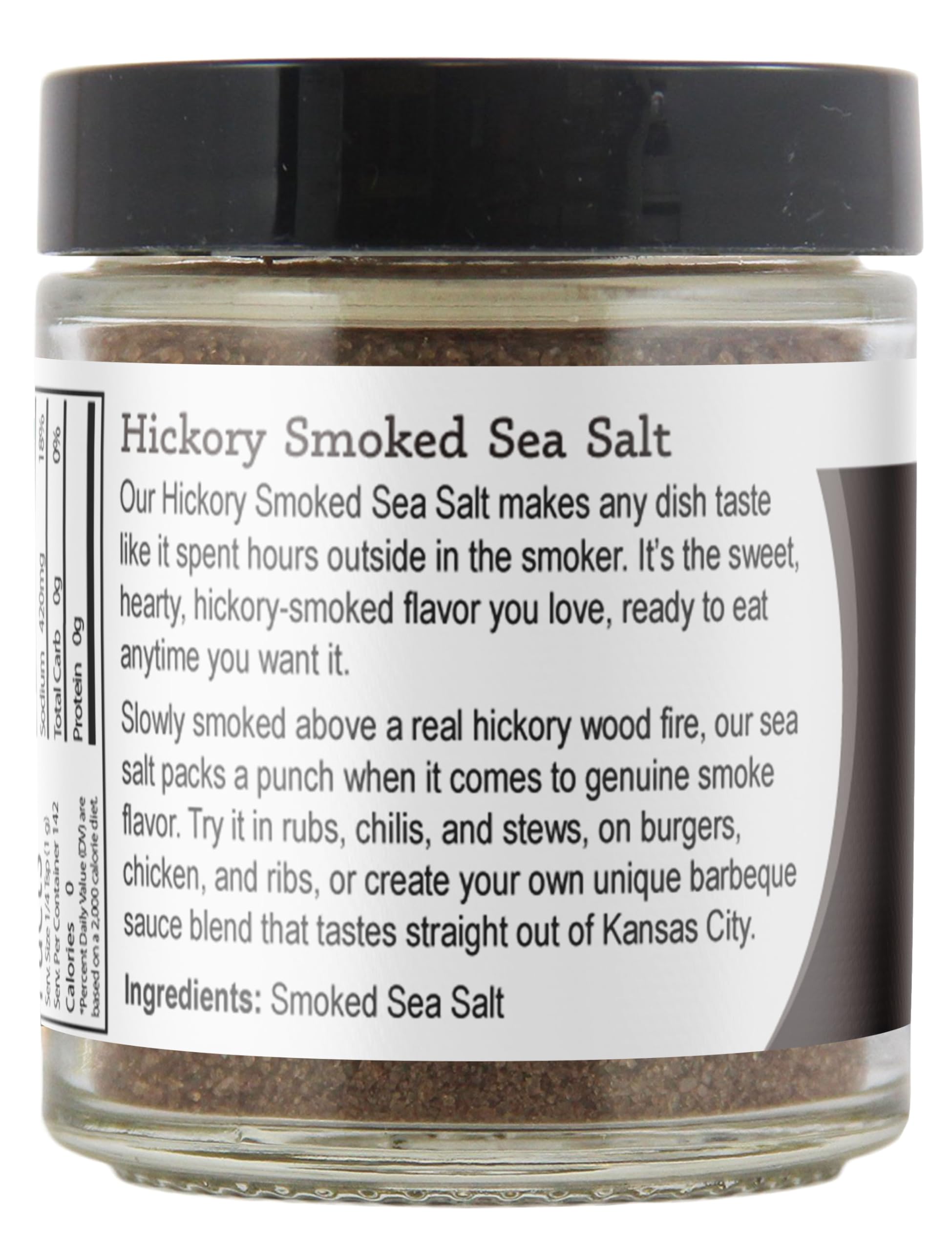 Reclosable Viva Doria glass jar with salt for convenient seasoning in the kitchen.
