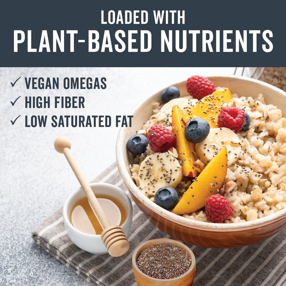 Viva Naturals chia seeds sprinkled on a salad for texture and flavor