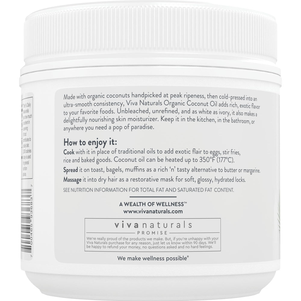 Viva Naturals Coconut Oil close-up of the coconut fruit showing natural origin