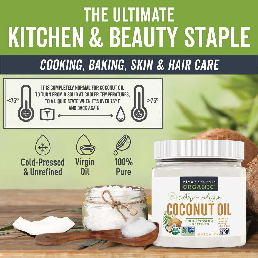 Viva Naturals coconut oil on skin during application for hydration