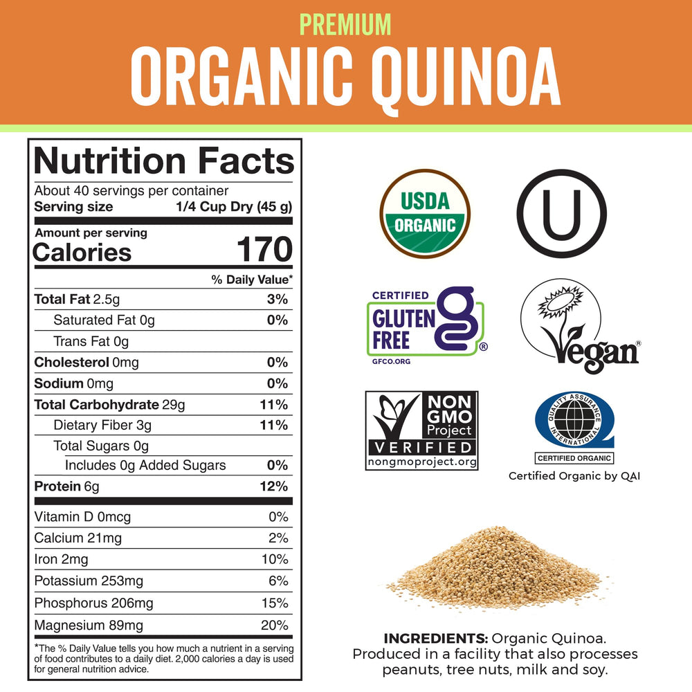 Viva Naturals dry quinoa grains, protein-rich base for meals