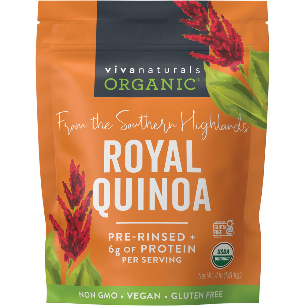Viva Naturals quinoa package with organic label, ready for premium cooking