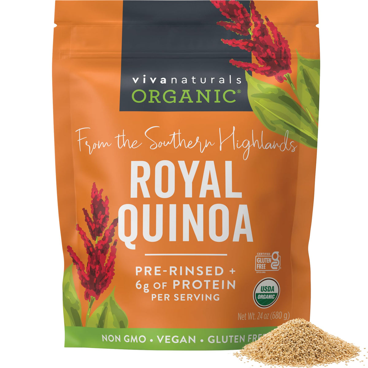 Viva Naturals quinoa prewashed bag, ready for quick meals.