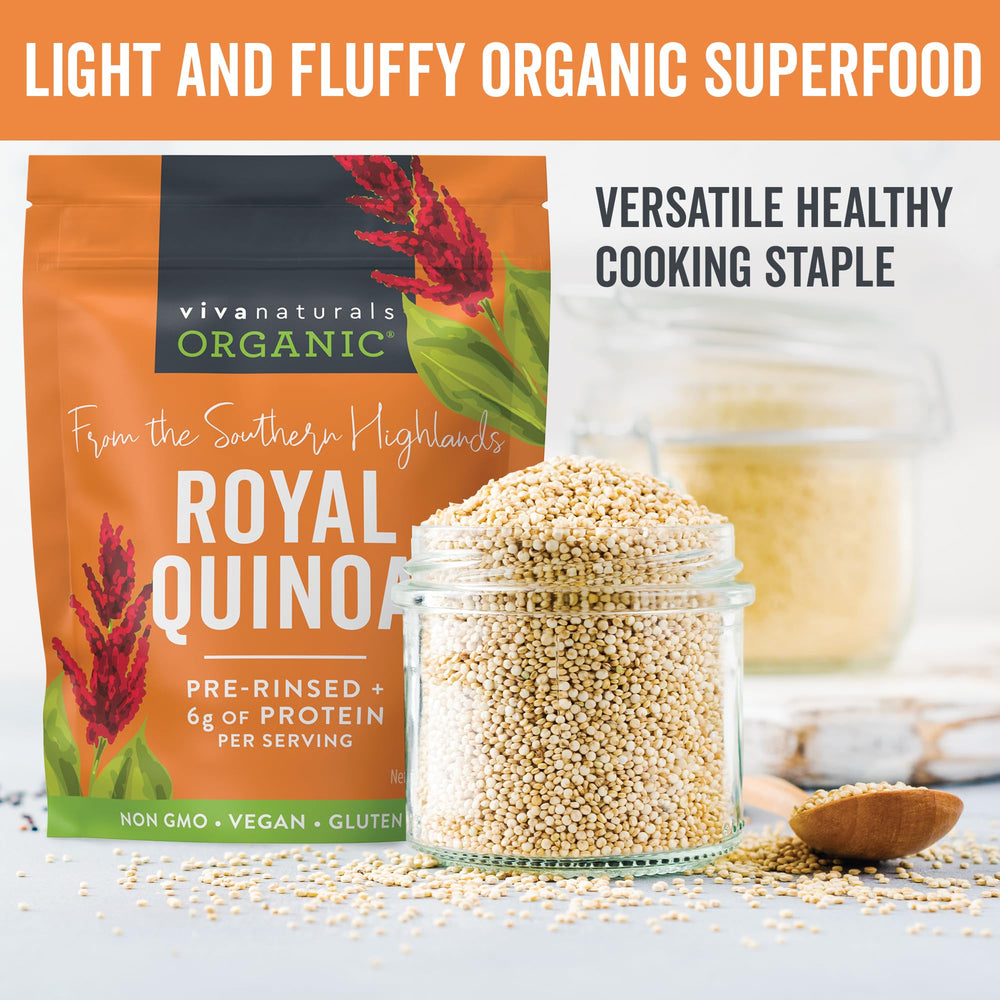 Viva Naturals quinoa in a fresh salad, gluten-free base