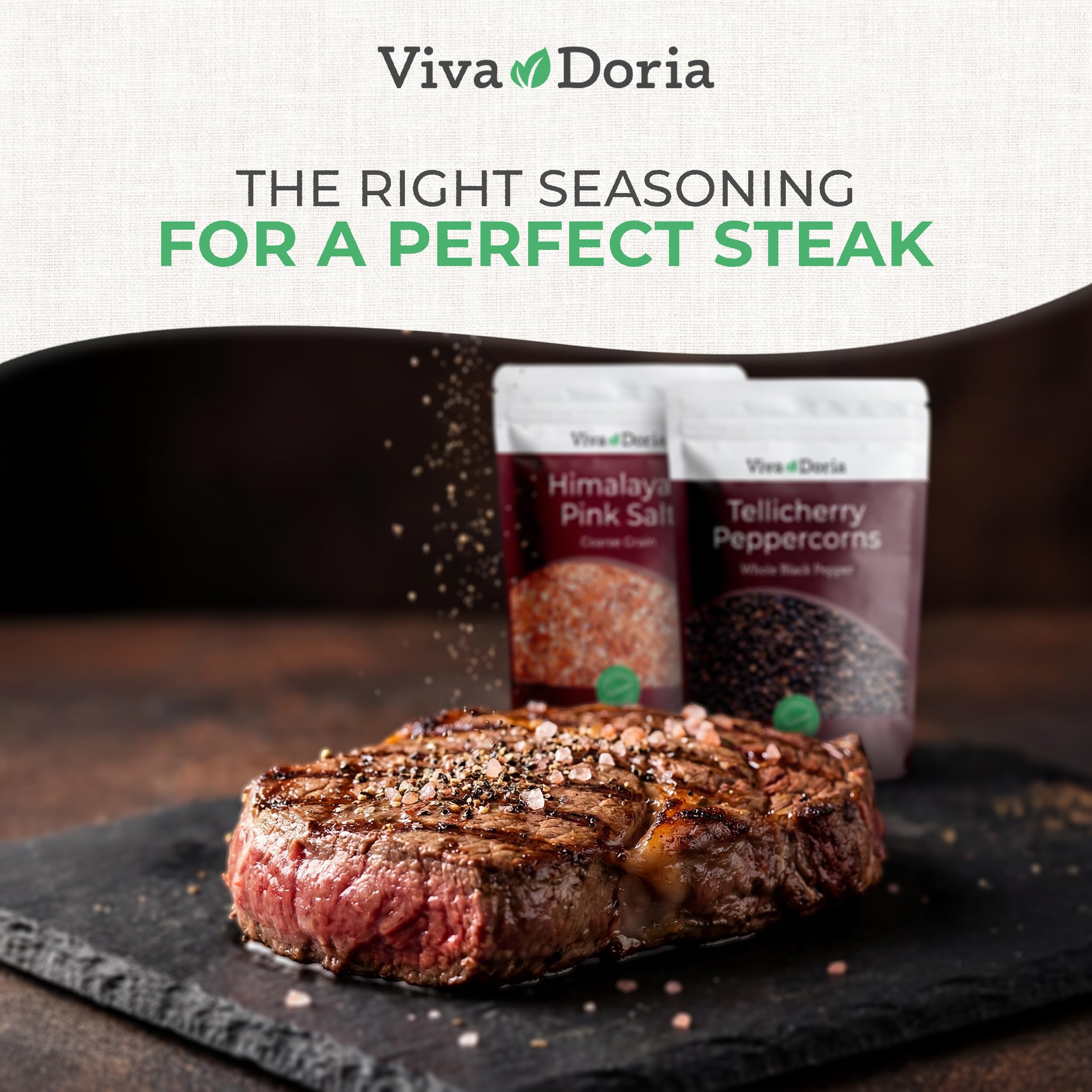 Viva Doria two-piece set packaging for easy storage and refills.
