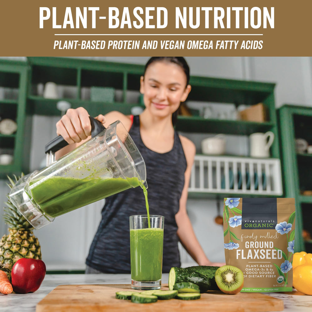 Viva Naturals organic flaxseed fields in Canada highlighting pristine harvest