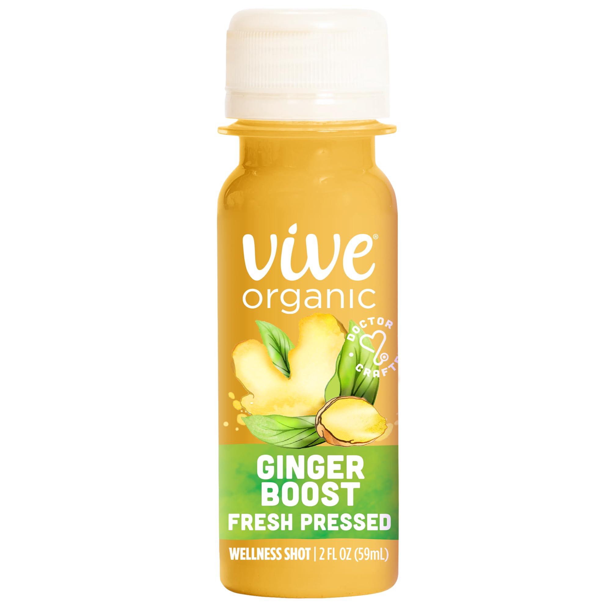 Vive Organic Immune Shot on kitchen counter, ready for use.
