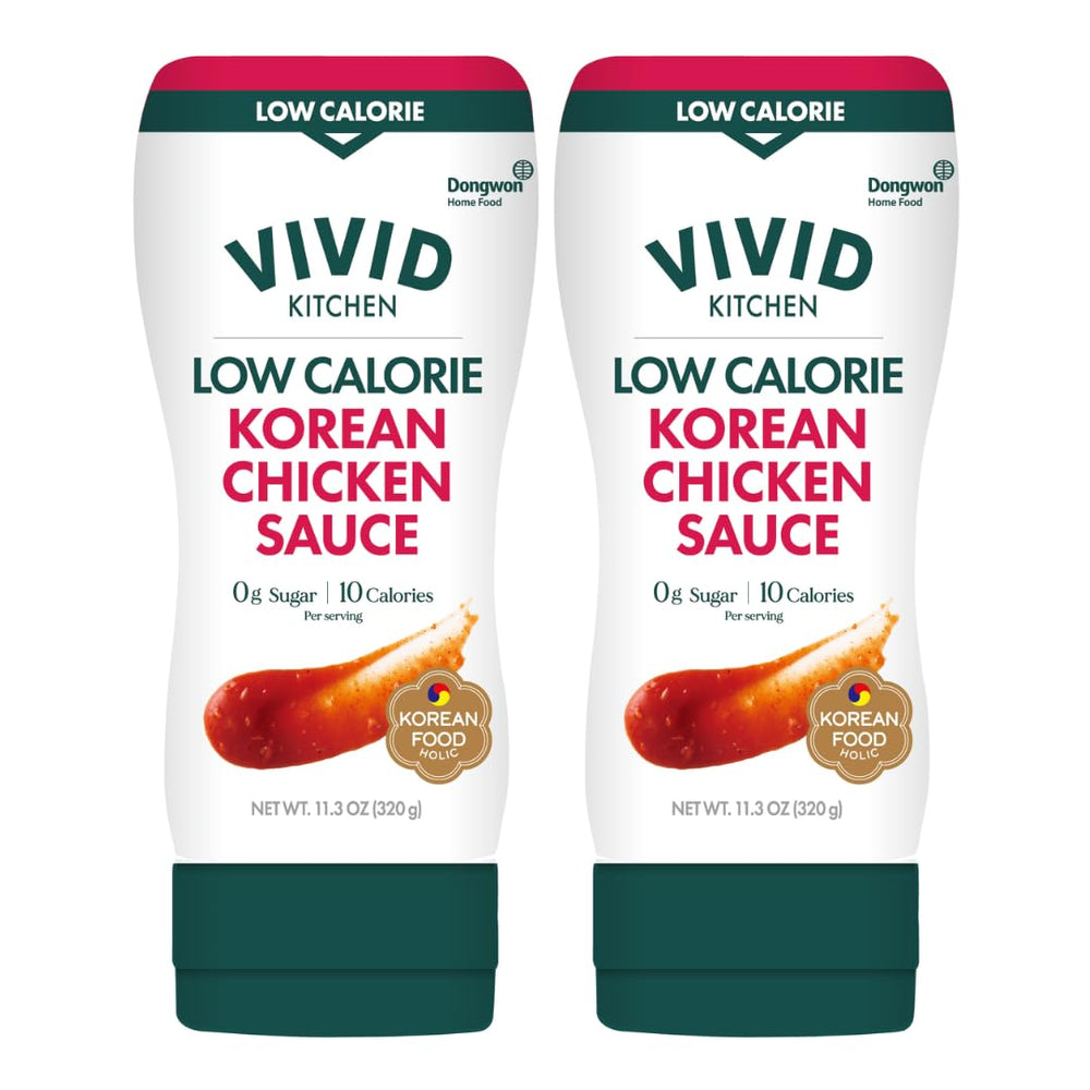 VIVID KITCHEN Korean Chicken Sauce bottle pours smoothly for quick marinade.