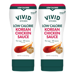 VIVID KITCHEN Korean Chicken Sauce bottle pours smoothly for quick marinade.