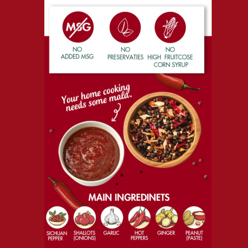 VIVID KITCHEN Mala sauce with noodles offering low-calorie heat