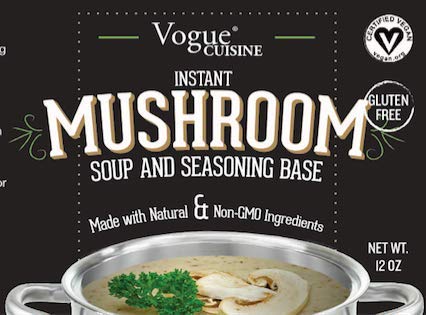 Serving bowl with prepared soup using Vogue Cuisine base.