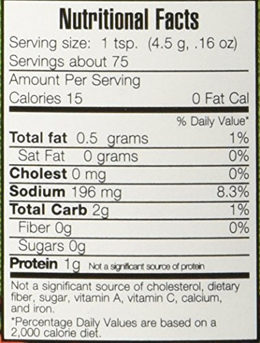 Close-up of Vogue Cuisine base ingredient list highlighting organic soy components.