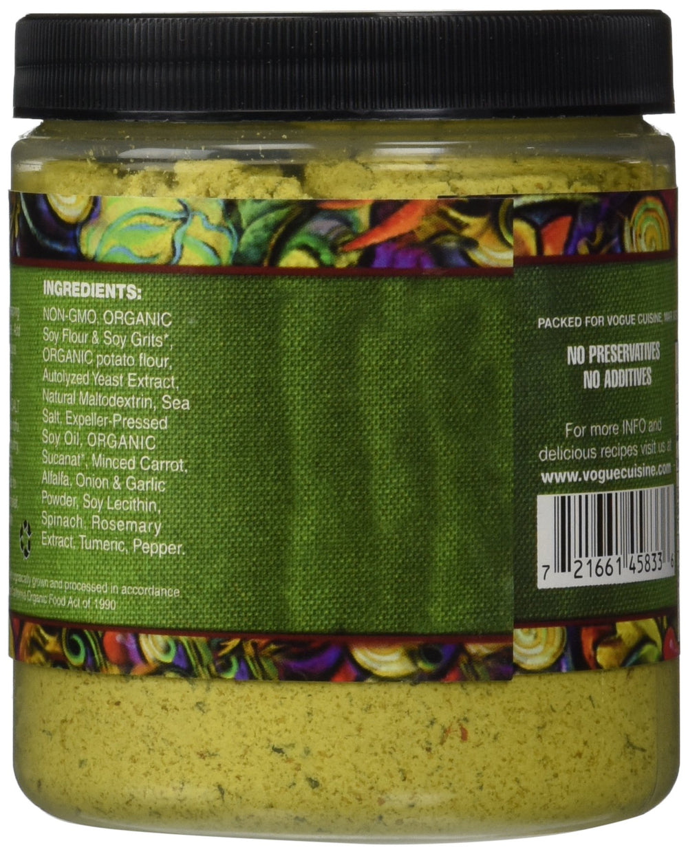 Vegetables sprinkled with Vogue Cuisine base for enhanced savory flavor.