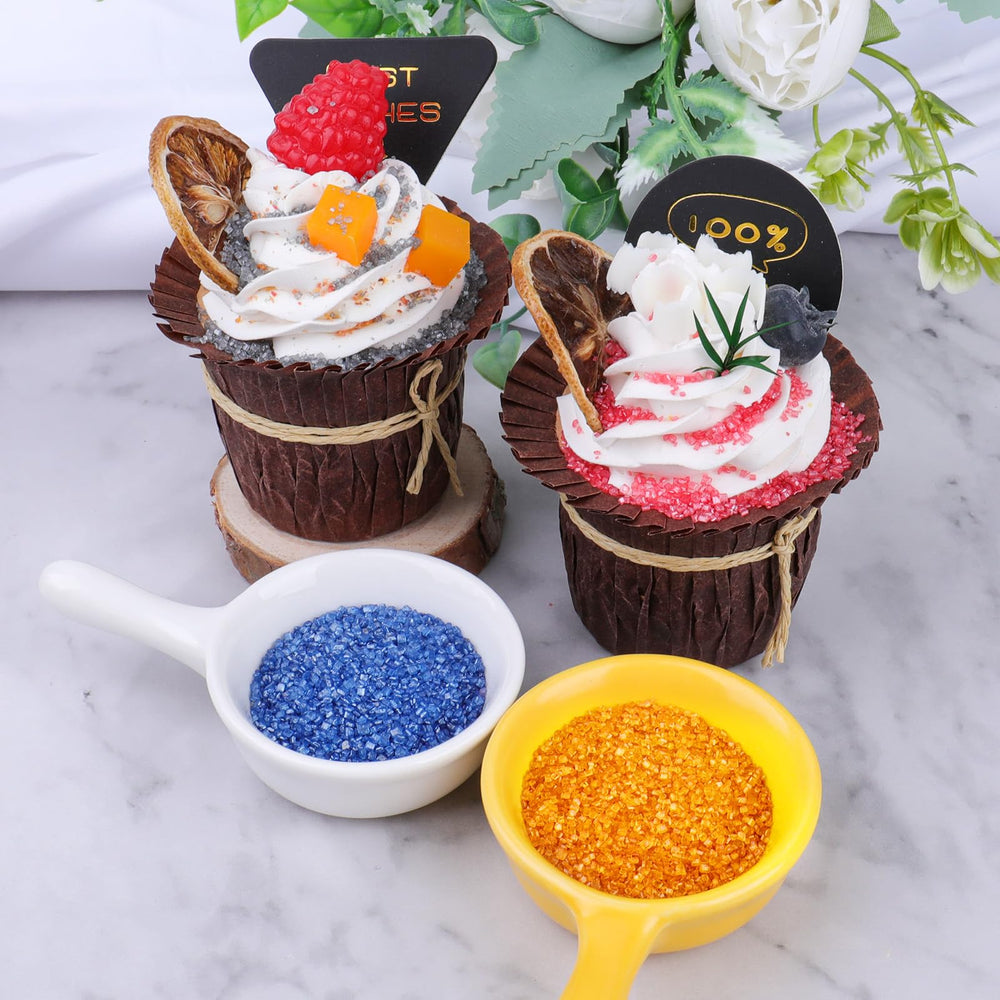 VoKaSar gold sugar sprinkles brighten drinks and dessert tables.