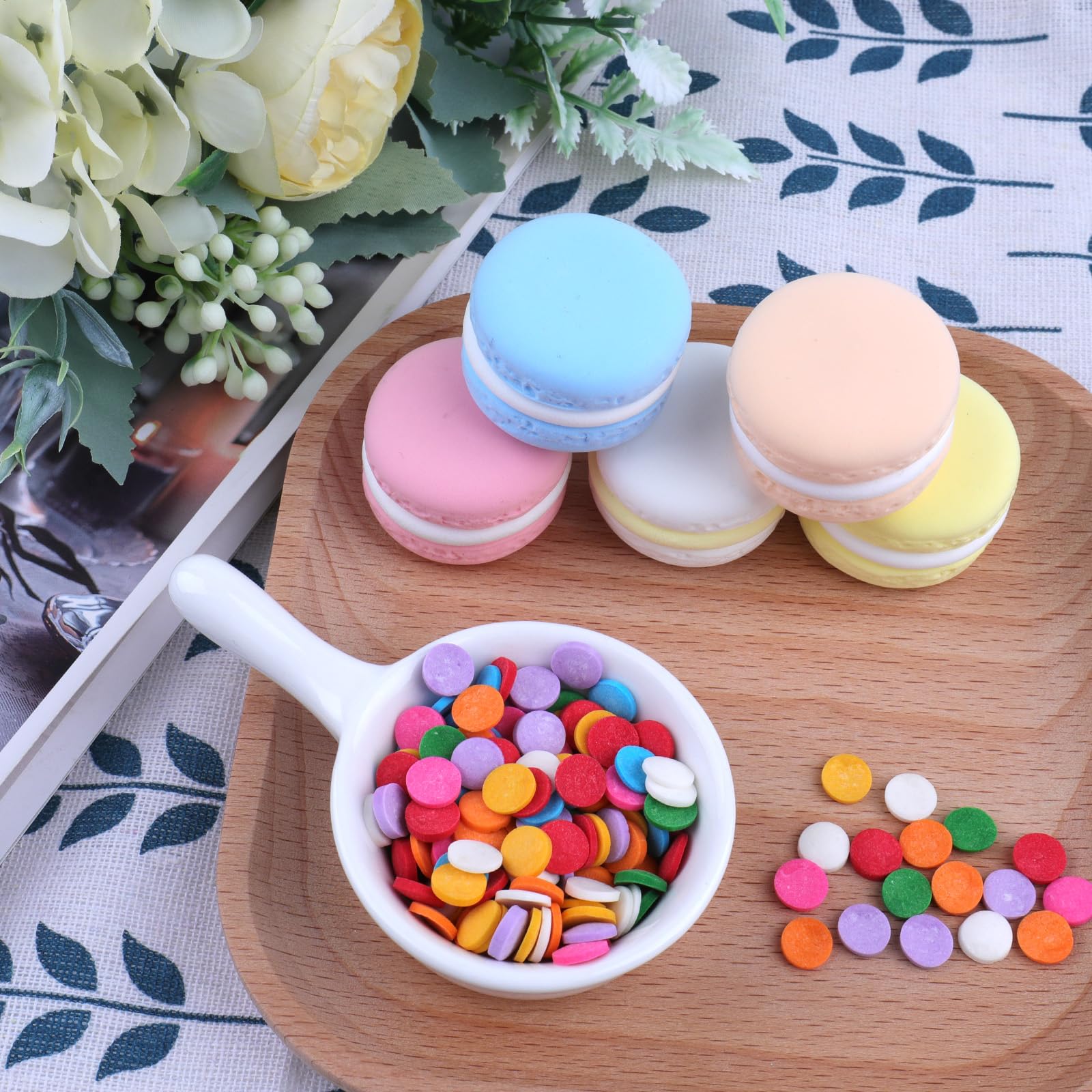 VoKaSar Rainbow Confetti Sprinkles on cake for party-ready design