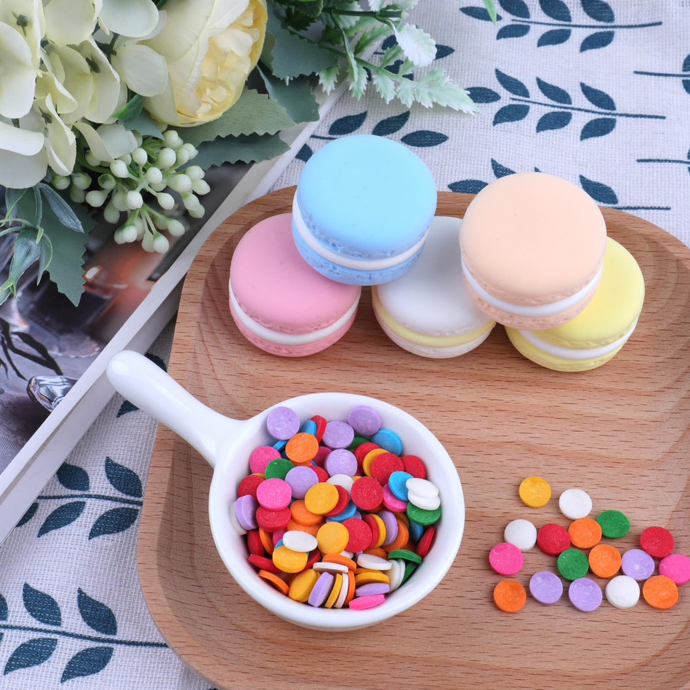 VoKaSar Rainbow Confetti Sprinkles on cake for party-ready design