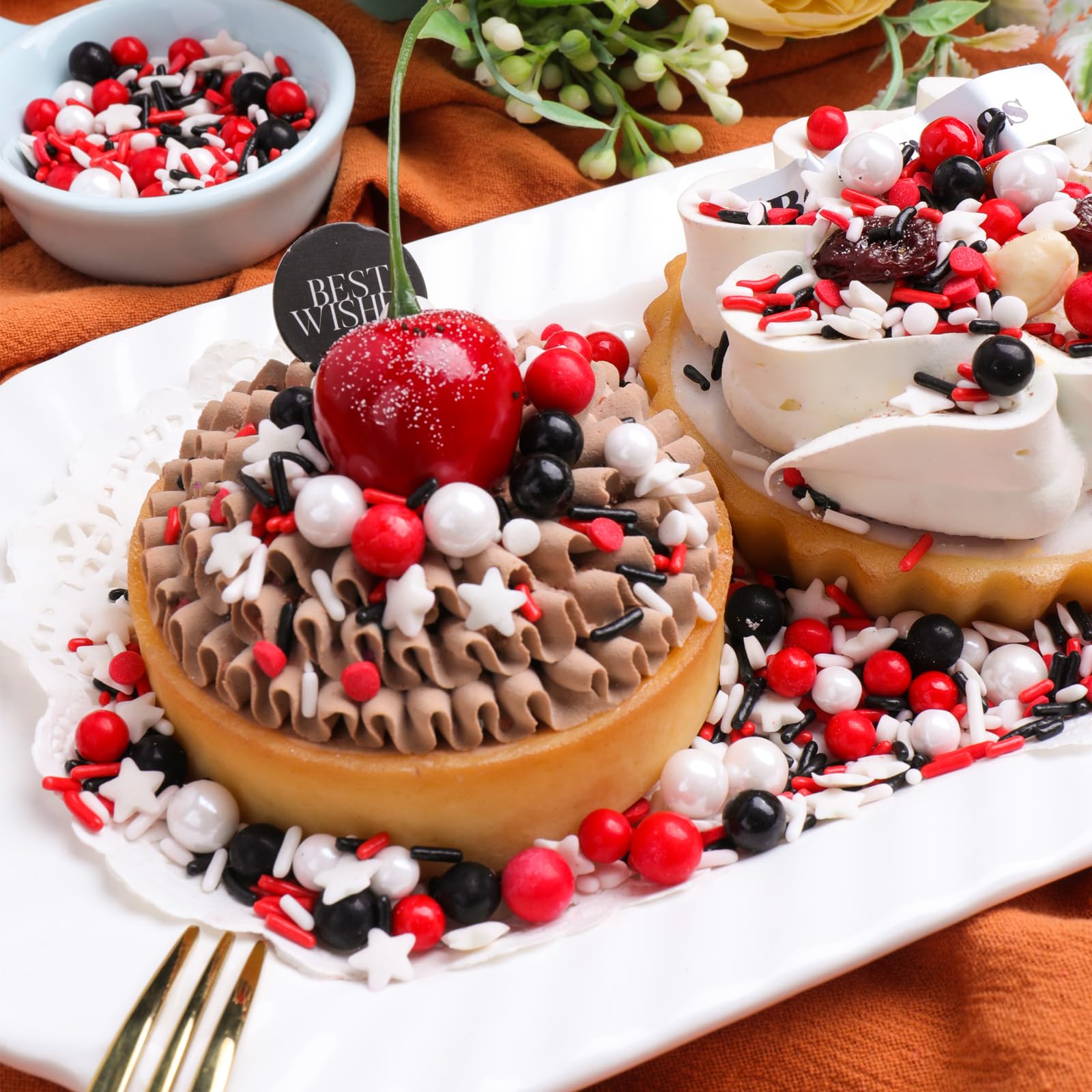VoKaSar holiday-friendly sprinkles suit gatherings and dessert displays.