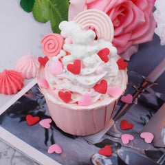 VoKaSar Valentines sprinkles brighten cookies with red and pink hearts.