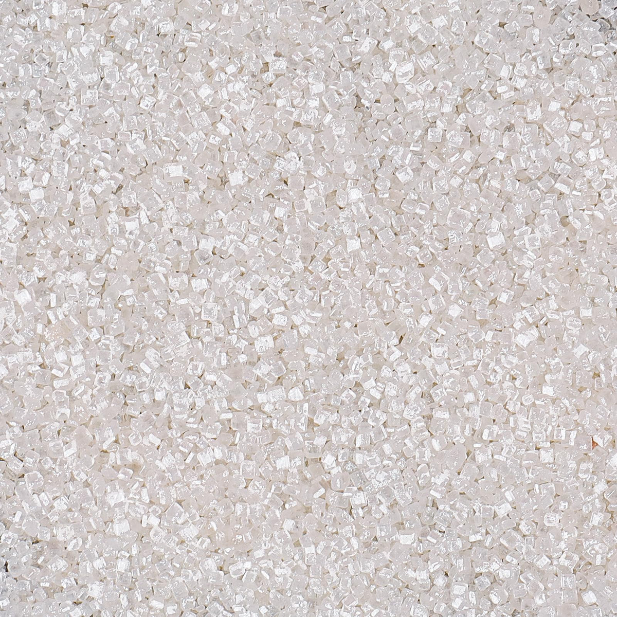 VoKaSar white sanding sugar 130g pack adds sparkling decoration to cakes.