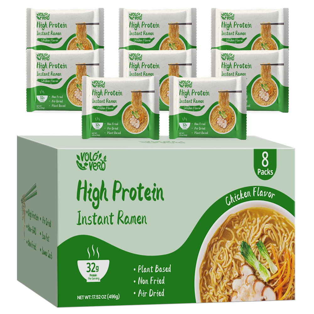 VOLO VERO high-protein ramen broth being poured for a comforting, protein-rich meal