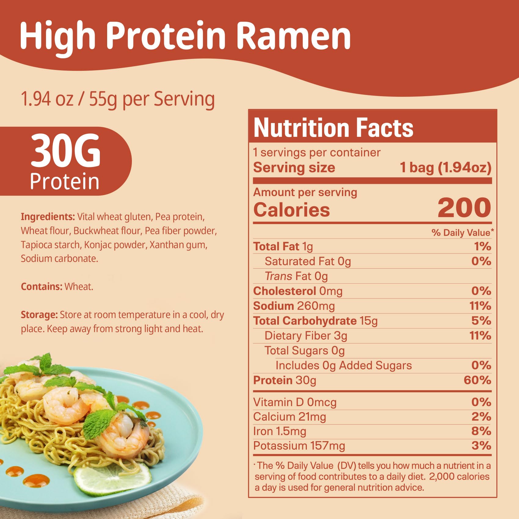 VOLO VERO ramen in a cooked bowl demonstrates protein-packed, ready-to-eat convenience.
