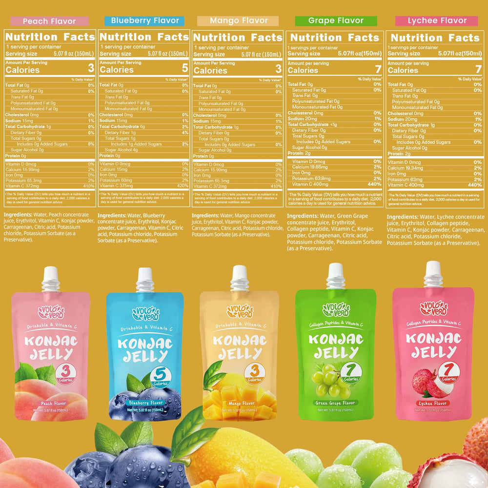 VOLO VERO mango konjac jelly pouch with tropical aroma and low calories