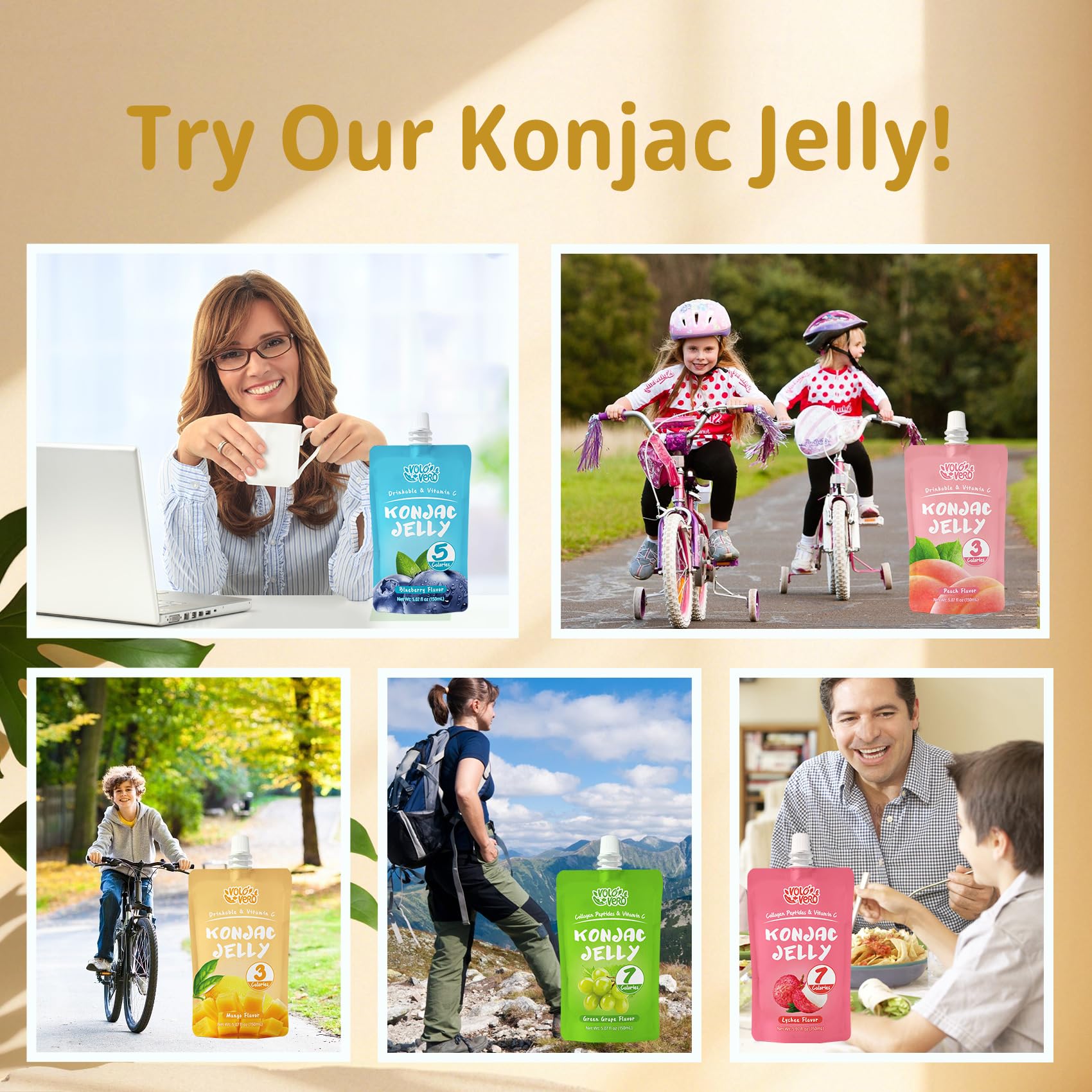 VOLO VERO vegan gluten-free konjac jelly snack in pouch