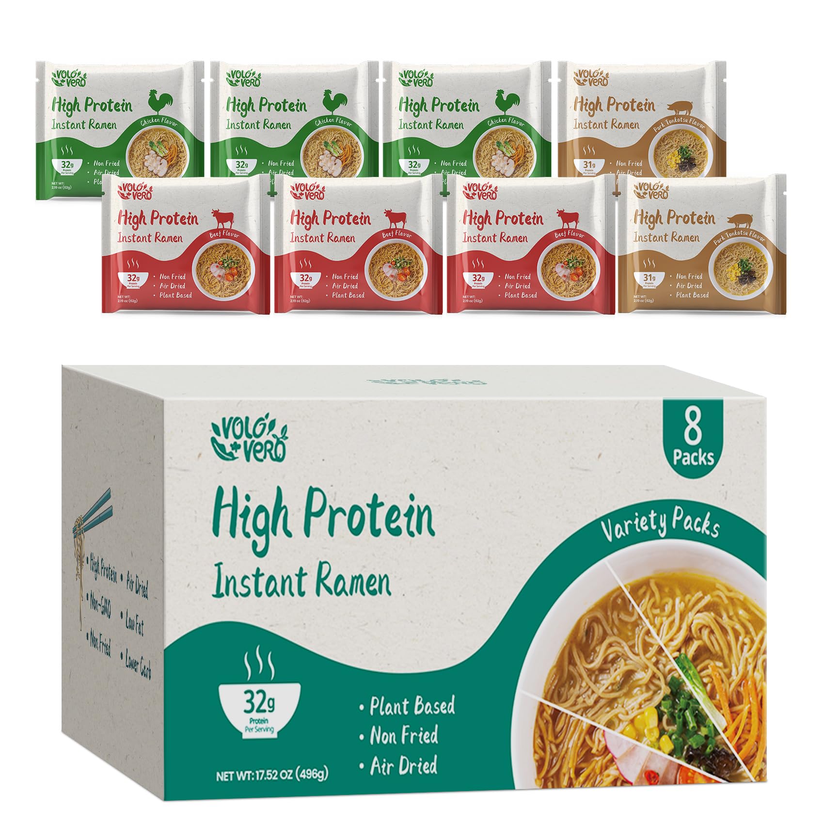 VOLO VERO chicken broth ramen sachet for quick, flavorful meal