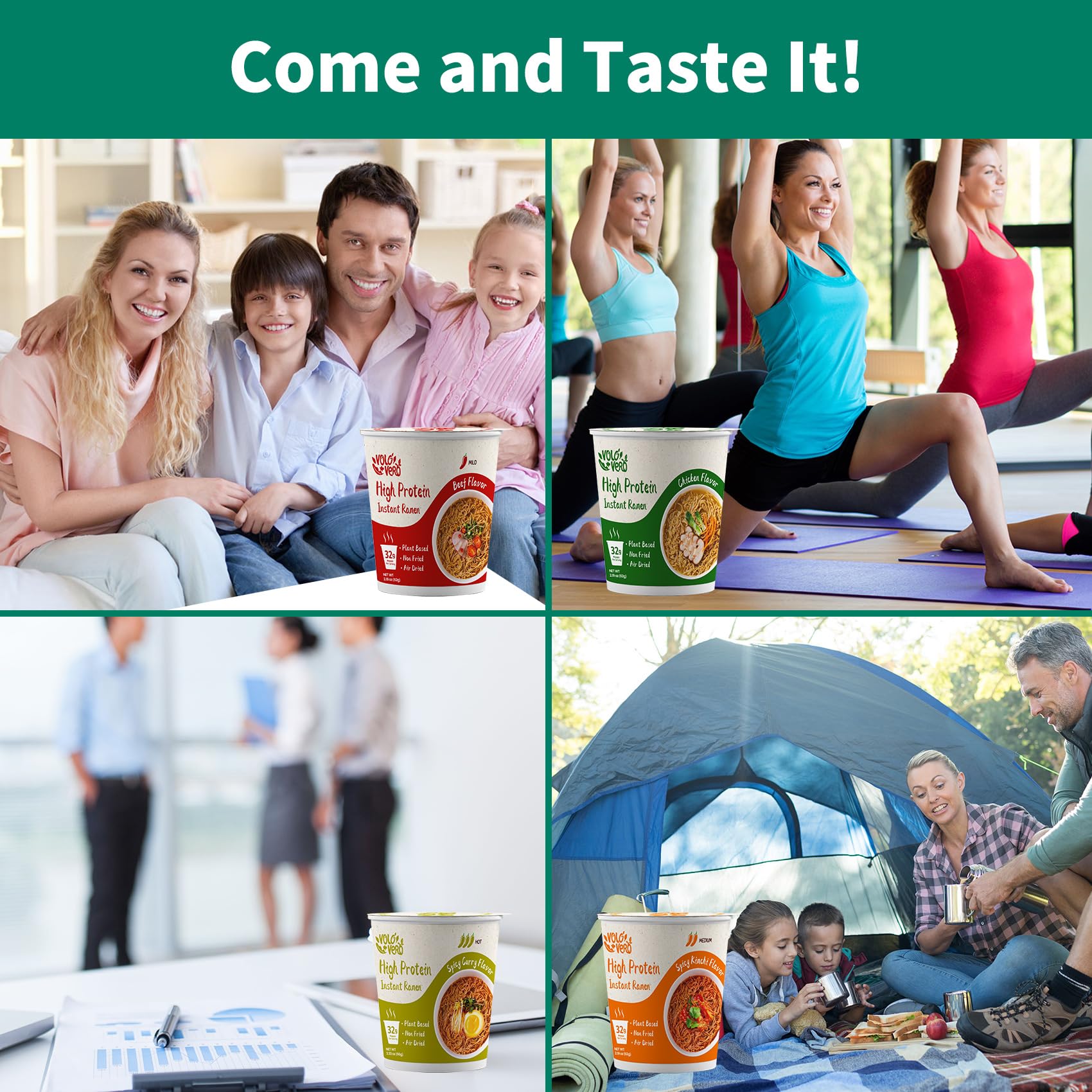 VOLO VERO variety pack display for quick nutritious meals on the go